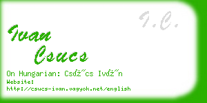 ivan csucs business card